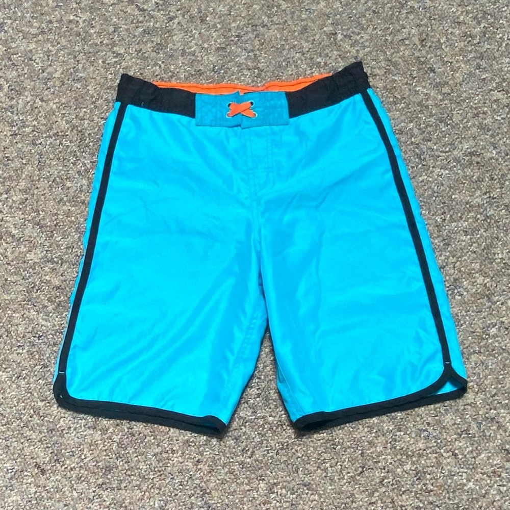 3/$15 - Cherokee Swim Trunks, Size Youth L (12-14), Aqua, Black, & Orange